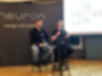 Matt Stoner and Mark Munroe from Neuron speaking at an event.