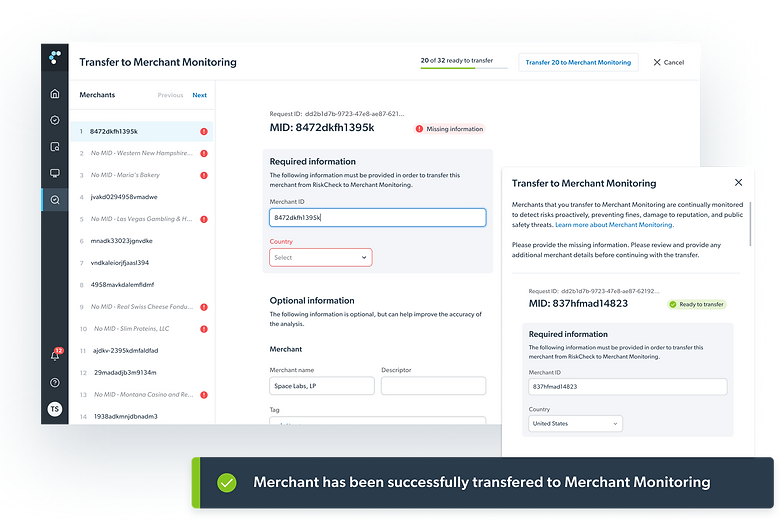 UX UI of a streamlined import flow