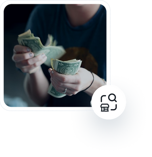 Woman counting money