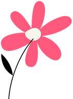 Pink flower with stem