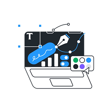 Illustration of Services UX UI Design Shape