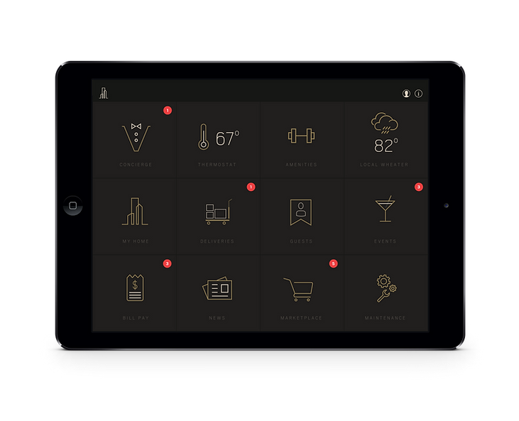 The Urbane dashboard on an iPad tablet.