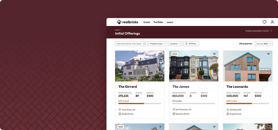 UX UI Design Case Study Realbricks Web App Mockup