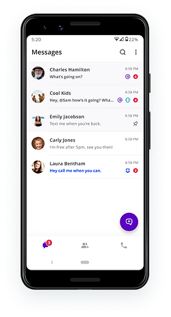 In-telligent UX UI Design Buzzbell App Messages Android