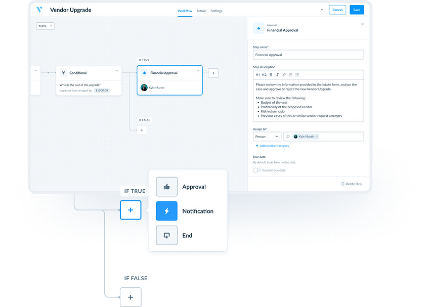 Vendr UX UI Design Workflow Builder Space